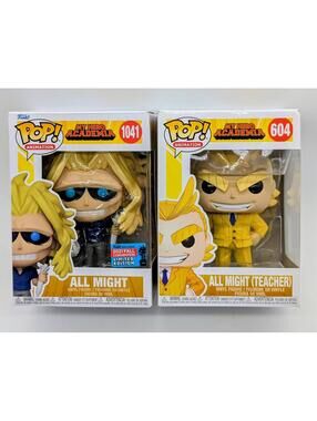 Funko Pop! My Hero Academia All Might #1041 NYCC 2021 & Teacher #604 Figures